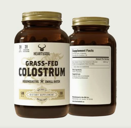 Heart & Soil Grass-Fed Colostrum (180 Capsules)